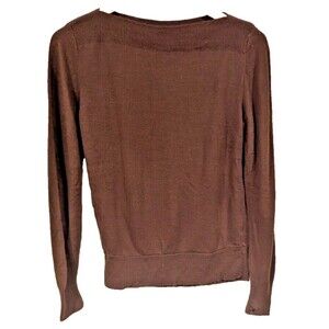 Vintage‎ 90s Gotham Chocolate Brown Cashmin Sweater Gimbels Deadstock SZ S Soft